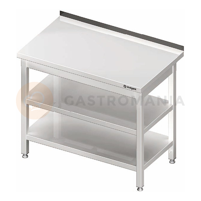 Stół przyścienny z dwiema półkami 1000x600x850 mm | STALGAST, 980066100
