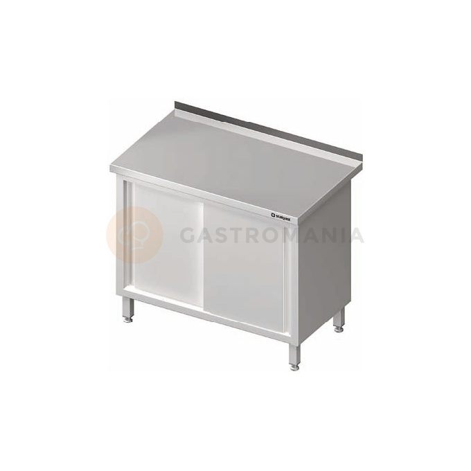 Stół przyścienny z drzwiami suwanymi 1100x700x850 mm | STALGAST, 980187110