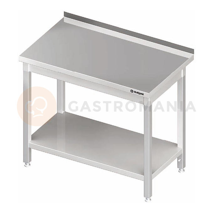 Stół przyścienny z półką 1300x600x850 mm | STALGAST, 980046130