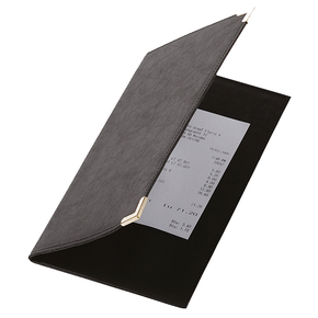 Etui na rachunek z materiału skóropodobnego z metalowymi obiciami 230x130 mm | CONTACTO, 5834/233