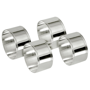 Pierścienie posrebrzane do serwetek, średnica 40 mm, komplet 4 sztuk | CONTACTO, Silver Line