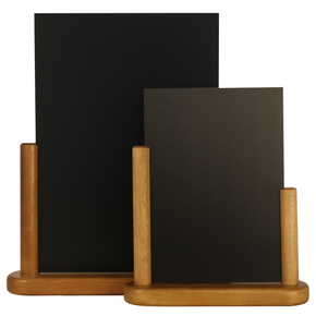 Tablica do menu wykonana z PVC z drewnianą podstawą w kolorze mahoniowym 210x150 mm | CONTACTO, 7685/211