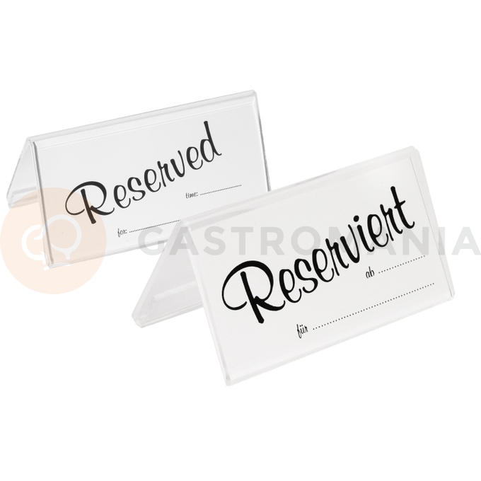Karta akrylowa „Reserviert” do tabliczki informacyjnej 6783/100, komplet 25 sztuk | CONTACTO, 6783/901