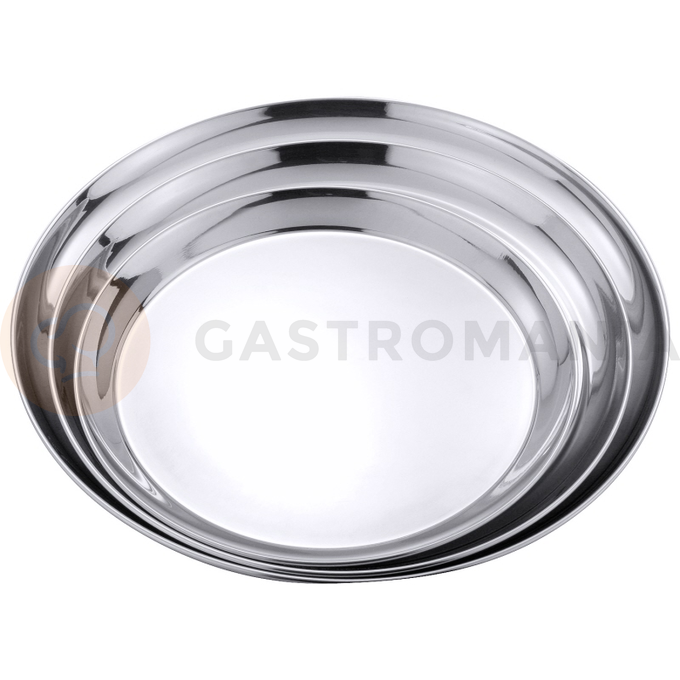 Taca do serwowania ze stali nierdzewnej, okrągła, średnica 350 mm | CONTACTO, 66/350