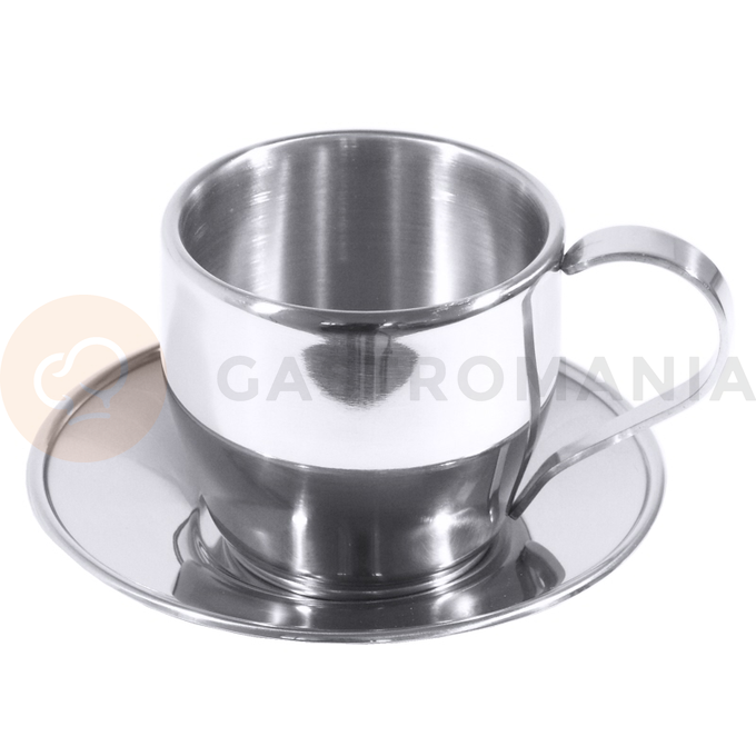 Filiżanka termoizolacyjna ze stali nierdzewnej do cappuccino 0,18 l | CONTACTO, 5140/002