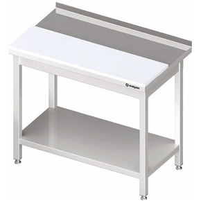 Stół przyścienny z deską polietylenową do krojenia i półką 800x600x850 mm | STALGAST, 980596080