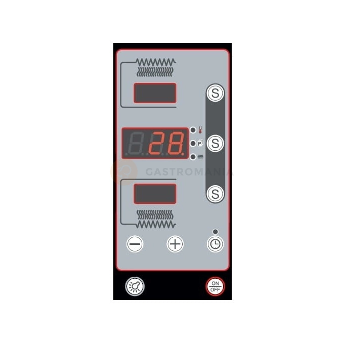 Piec do pizzy elektryczny, dwukomorowy, panel cyfrowy, 6+6x36 cm | CUPPONE, DONATELLO DN635L/2 D
