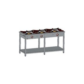 Kuchnia gazowa 169x60x85 cm z zapalaczem oraz z półką, 3 palniki: 3x7 kW | EGAZ, TG-321.III