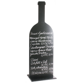 Czarna tablica menu w kształcie butelki 1050x350 mm | CONTACTO, 7687/105