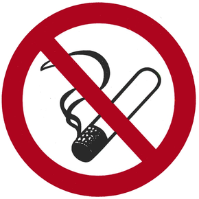Tabliczka, piktogram: „Zakaz palenia”, średnica 100 mm | CONTACTO, 7675/012