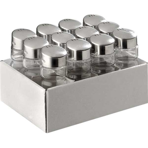 Zestaw 12 szklanych pojemników na przyprawy | APS, 40505