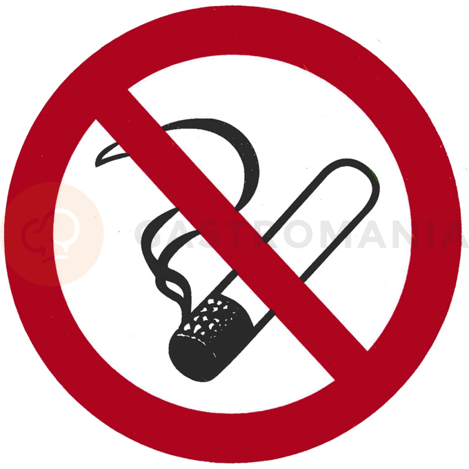 Tabliczka, piktogram: „Zakaz palenia”, średnica 100 mm | CONTACTO, 7675/012