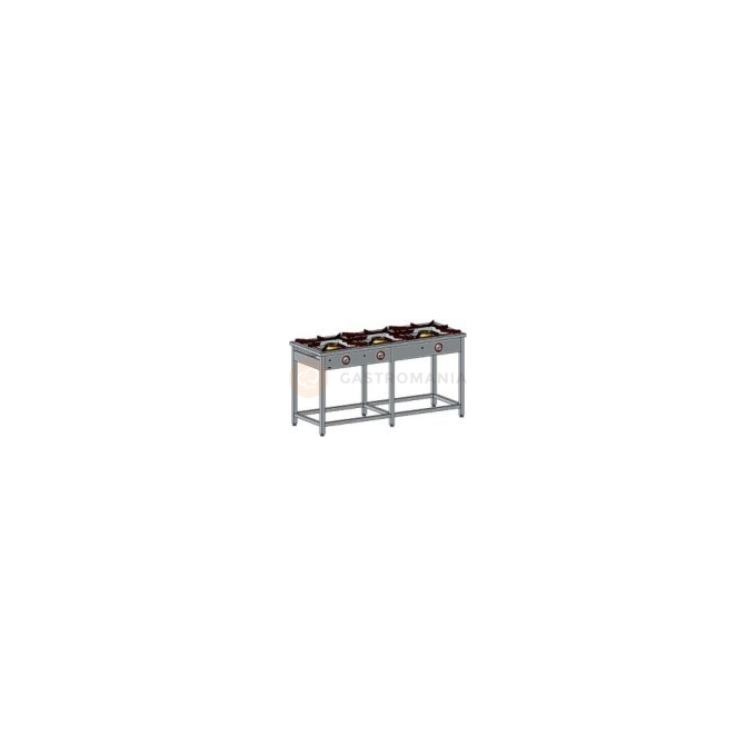 Kuchnia gazowa 169x60x85 cm z zapalaczem, 3 palniki: 3x9 kW | EGAZ, TG-330.II