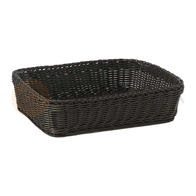 Czarny, prostokątny koszyk 40 x 30 cm | APS, Profi Line