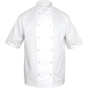 Bluza kucharska z krótkim rękawem CHEF unisex S, biała | NINO CUCINO, 634072