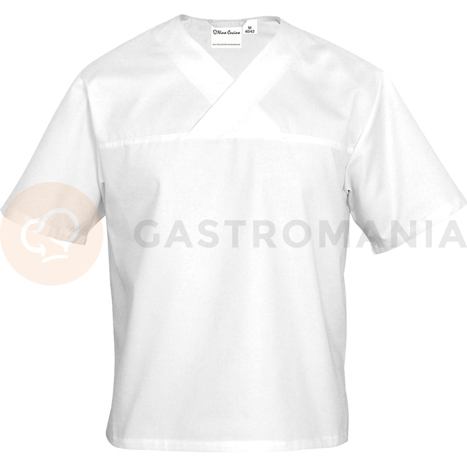 Bluza w serek unisex L, biała | NINO CUCINO, 634104
