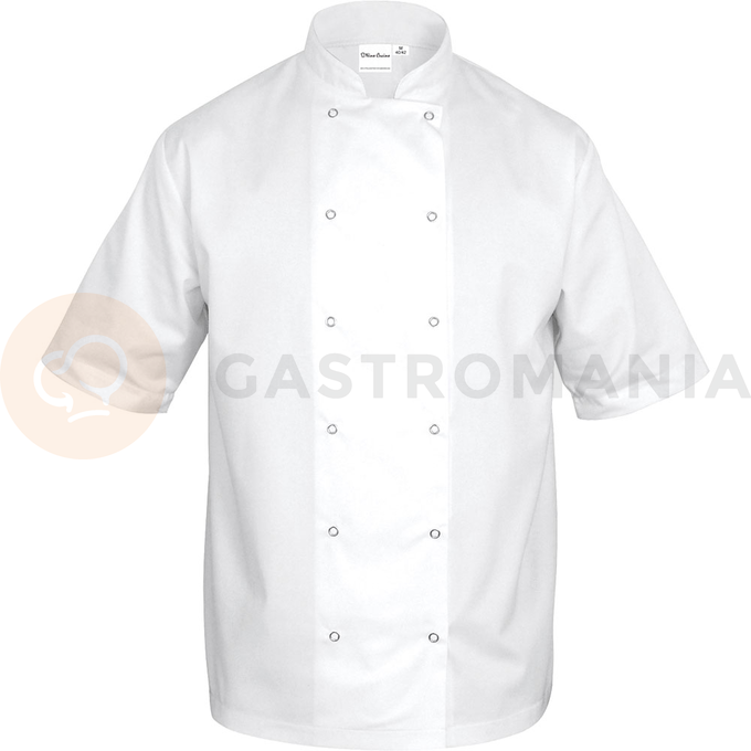 Bluza kucharska z krótkim rękawem CHEF unisex S, biała | NINO CUCINO, 634072