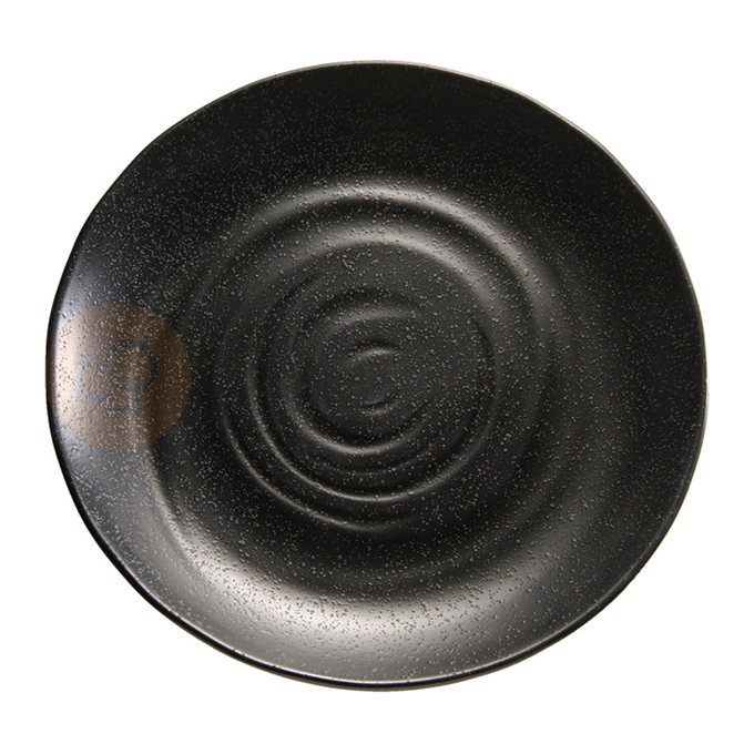 Półmisek czarny o średnicy 28 cm, melamina | APS, Zen