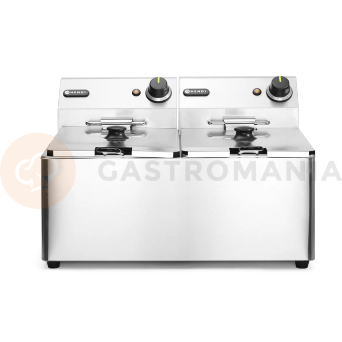 Frytownica nastolna dla gastronomii 2x8 l | HENDI, Blue Line