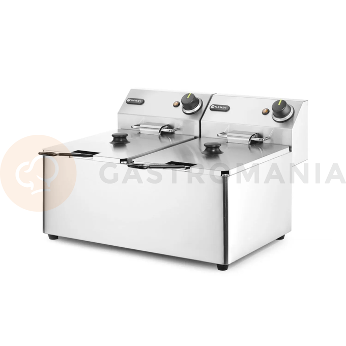 Frytownica nastolna dla gastronomii 2x8 l | HENDI, Blue Line