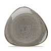 Szary trójkątny talerz, ręcznie zdobiony 22,9 cm | CHURCHILL, Stonecast Peppercorn Grey