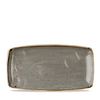 Szary prostokątny półmisek, ręcznie zdobiony 35 cm x 18,5 cm | CHURCHILL, Stonecast Peppercorn Grey