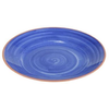 Okrągły talerz z melaminy imitujący terakotę, niebieski 32 cm | APS, La Vida