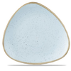 Porcelanowy trójkątny talerz, ręcznie zdobiony 31 cm | CHURCHILL, Stonecast Duck Egg Blue