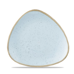 Porcelanowy trójkątny talerz, ręcznie zdobiony 22,9 cm | CHURCHILL, Stonecast Duck Egg Blue