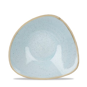 Porcelanowa trójkątna miska, ręcznie zdobiona 600 ml | CHURCHILL, Stonecast Duck Egg Blue