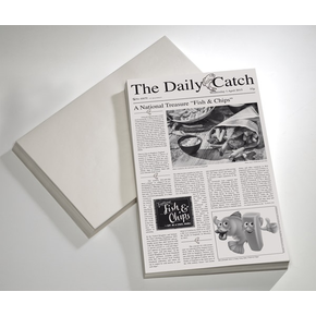 Papier do przekąsek w arkuszach, 42x25 cm, motyw gazety | APS, Snack Holder
