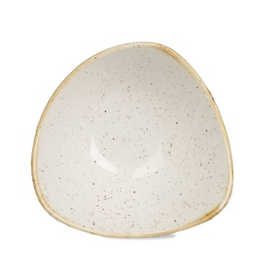 Biała trójkątna miska, ręcznie zdobiona 370 ml | CHURCHILL, Stonecast Barley White