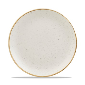 Biały talerz płaski, ręcznie zdobiony 26 cm | CHURCHILL, Stonecast Barley White