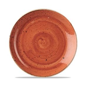 Porcelanowy talerz płaski, ręcznie zdobiony 21,7 cm | CHURCHILL, Stonecast Spiced Orange