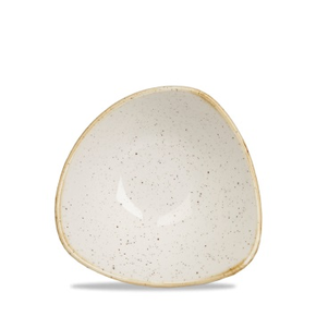 Biała trójkątna miska, ręcznie zdobiona 260 ml | CHURCHILL, Stonecast Barley White
