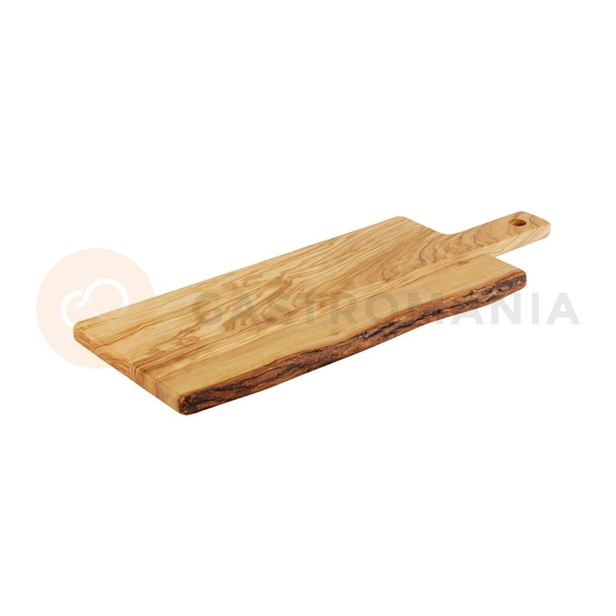 Deska do serwowania z drewna oliwnego, 44 x 20 x 2 z uchwytem 12 cm | APS, Olive