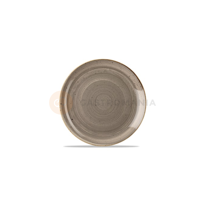 Szary talerz płaski, ręcznie zdobiony 26 cm | CHURCHILL, Stonecast Peppercorn Grey