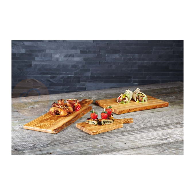 Deska do serwowania z drewna oliwnego, 25 x 17 x 1,5 cm | APS, Olive