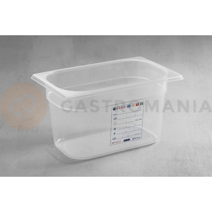 Pojemnik z polipropylenu GN 1/9 65 mm, HACCP | HENDI, 880562