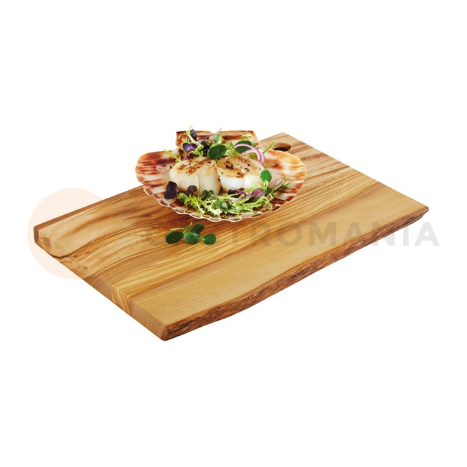 Deska do serwowania z drewna oliwnego, 25 x 17 x 1,5 cm | APS, Olive