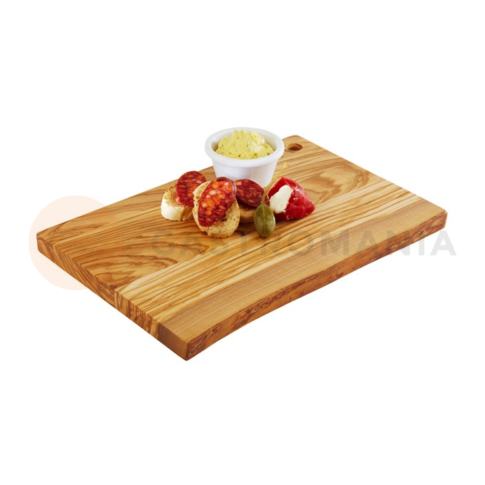 Deska do serwowania z drewna oliwnego, 30 x 20,5 x 2 cm | APS, Olive