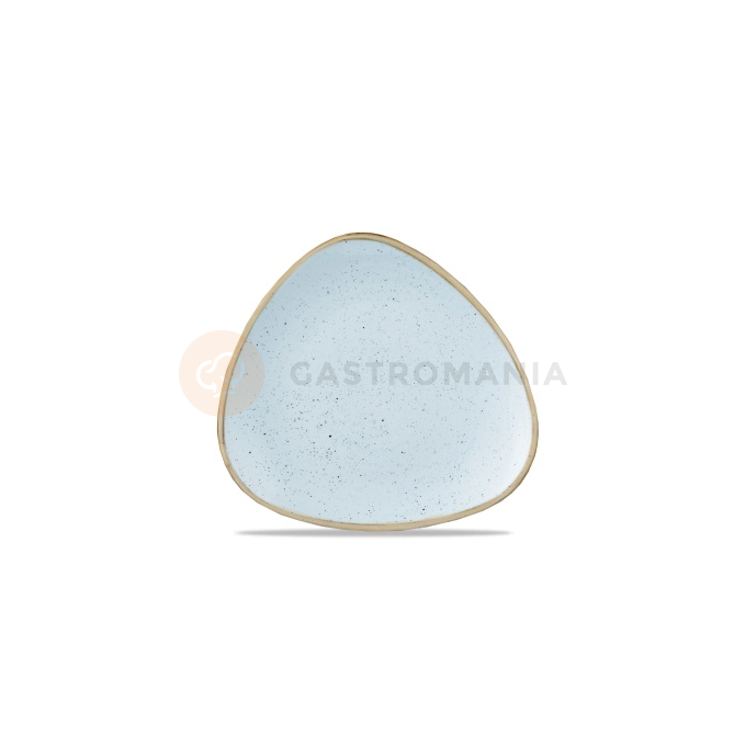 Porcelanowy trójkątny talerz, ręcznie zdobiony 19,2 cm | CHURCHILL, Stonecast Duck Egg Blue