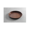 Taca okrągła, drewniana, antypoślizgowa z rantem, mahoń, średnica: 36 cm | HENDI, 507766