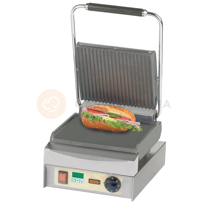 Kontakt grill Panini Master, płyta ryflowana + gładka 2,5kW | NEUMARKER, 11-80411 DT