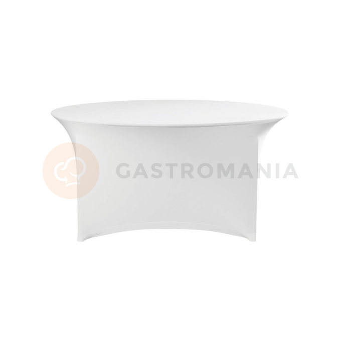 Okrągły obrus na stoły cateringowe, biały, średnica: 80-85 cm | OEKO TEX, Symposium