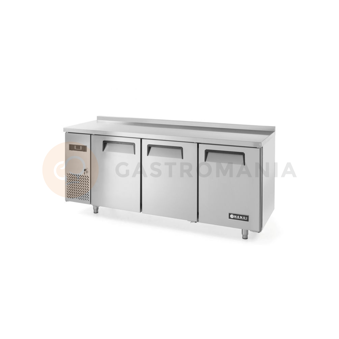 Stół chłodniczy trzydrzwiowy z agregatem bocznym 390 l, 180x60x85 cm | HENDI, Kitchen Line