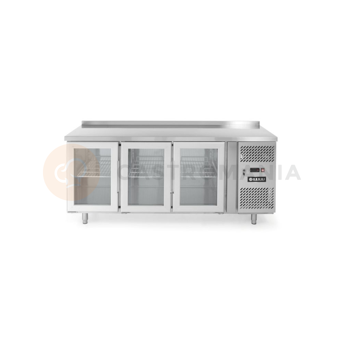 Stół chłodniczy trzydrzwiowy przeszklony z agregatem bocznym 179,5x70x85 cm | HENDI, Profi Line