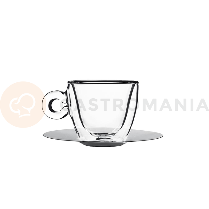 Filiżanka szklana do cappuccino ze spodkiem 165 ml | LUIGI BORMIOLI, 400902