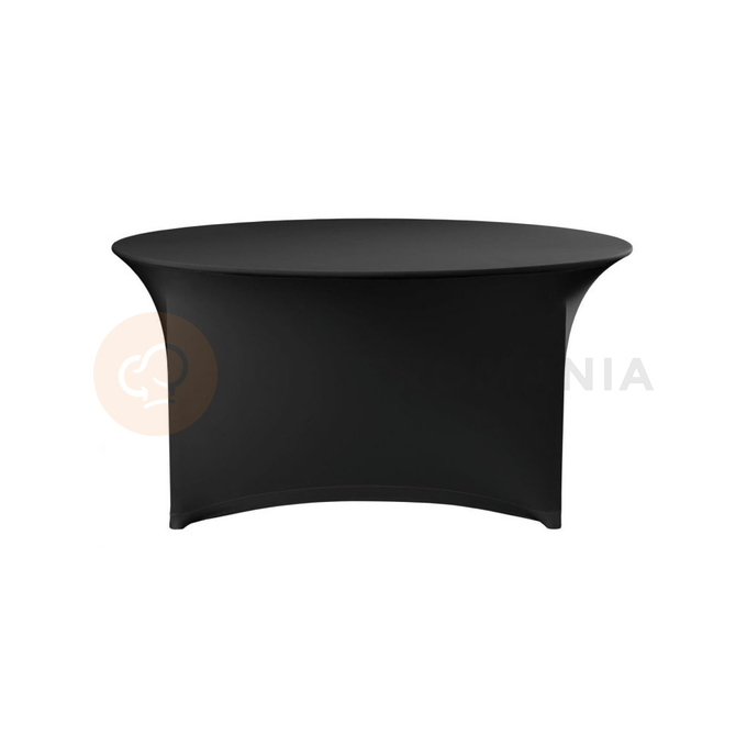 Okrągły obrus na stoły cateringowe, czarny, średnica: 180x76 cm | OEKO TEX, Symposium