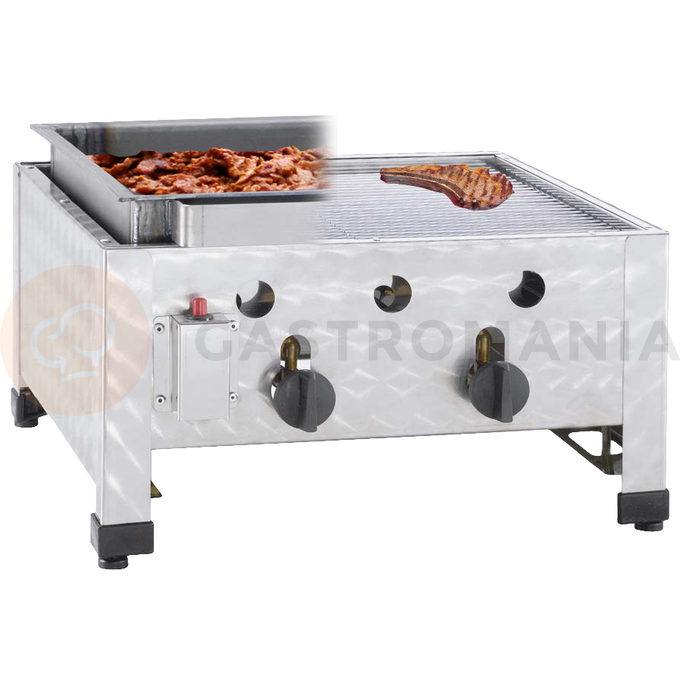 Płyta grillowa gazowa 2-strefowa, 8kW | NEUMARKER, 00-50481